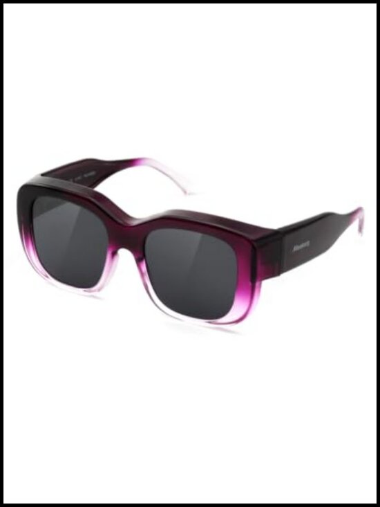 Polarized Over Glasses Sunglasses Large Square Fit Over Driving main image 6